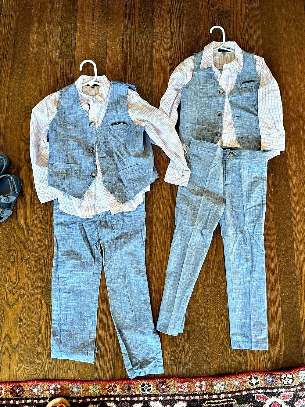 Andy & Evan Boys 3 pc suit, set of 2. Sized 4T and 6T. Like New
